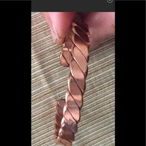 Pure copper bracelet from Argentina. Moldable, 7in